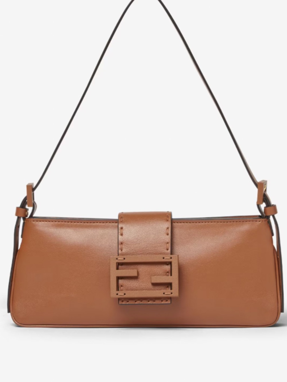 Fendi Leather Shoulder Bag in Brown brand new with box